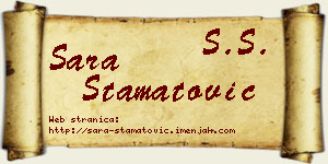 Sara Stamatović vizit kartica